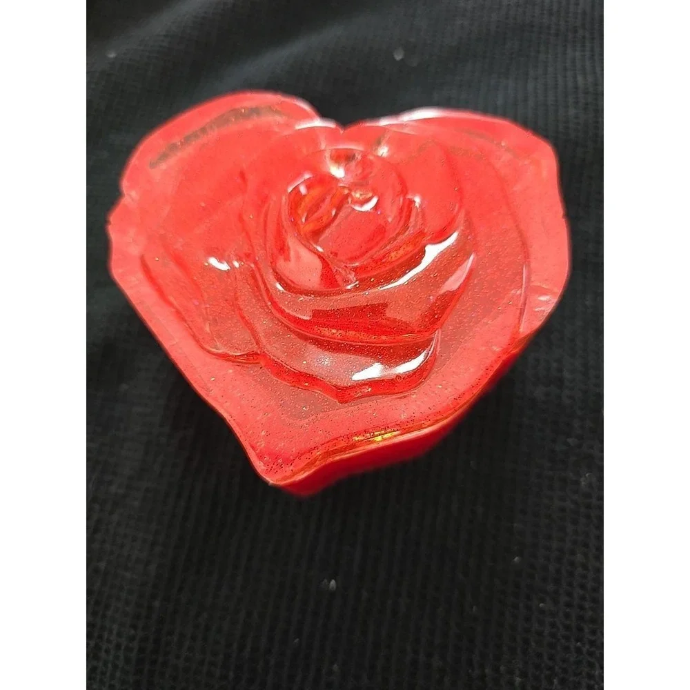 Handmade Resin Heart Shaped Box Valentines‎ Gift Decoration 703